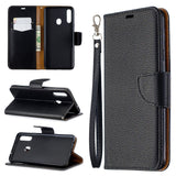 EIDERWOOD Samsung Galaxy A20s Faux Leather Flip Case with Stand & Wallet - Black