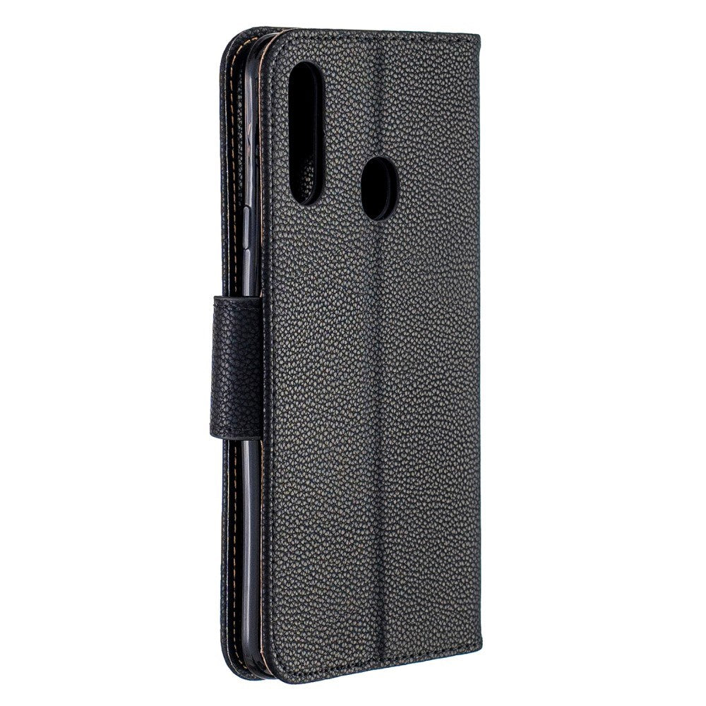 EIDERWOOD Samsung Galaxy A20s Faux Leather Flip Case with Stand & Wallet - Black