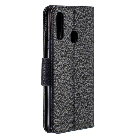 EIDERWOOD Samsung Galaxy A20s Faux Leather Flip Case with Stand & Wallet - Black