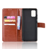 Samsung Galaxy A51 Leather Wallet Case & Strap - Brown