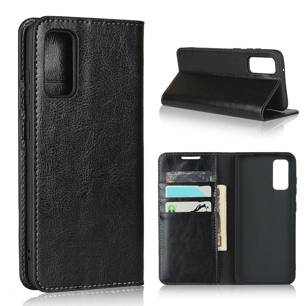 EIDERWOOD Samsung Galaxy S20 Faux Leather Flip Case with Cardholder & Stand Function - Black