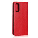 EIDERWOOD Samsung Galaxy S20 Faux Leather Flip Case with Cardholder & Stand Function - Red