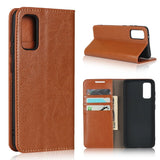 EIDERWOOD Samsung Galaxy S20 Faux Leather Flip Case with Cardholder & Stand Function - Brown