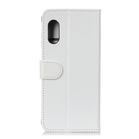 Samsung Galaxy XCover Pro Horse Leather Stand Wallet Case - White