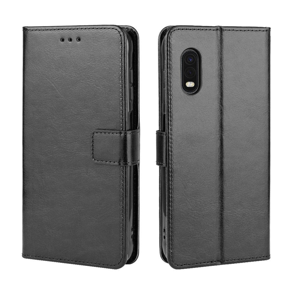 EIDERWOOD Samsung Galaxy Xcover Pro Faux Leather Flip Case with Strap - Black