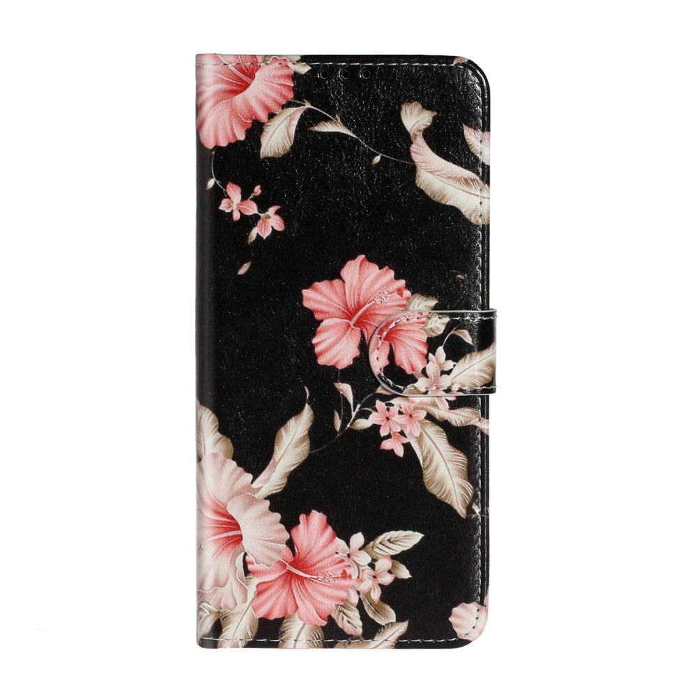 Samsung Galaxy A51 Pink Flowers Wallet Case - Black / Pink