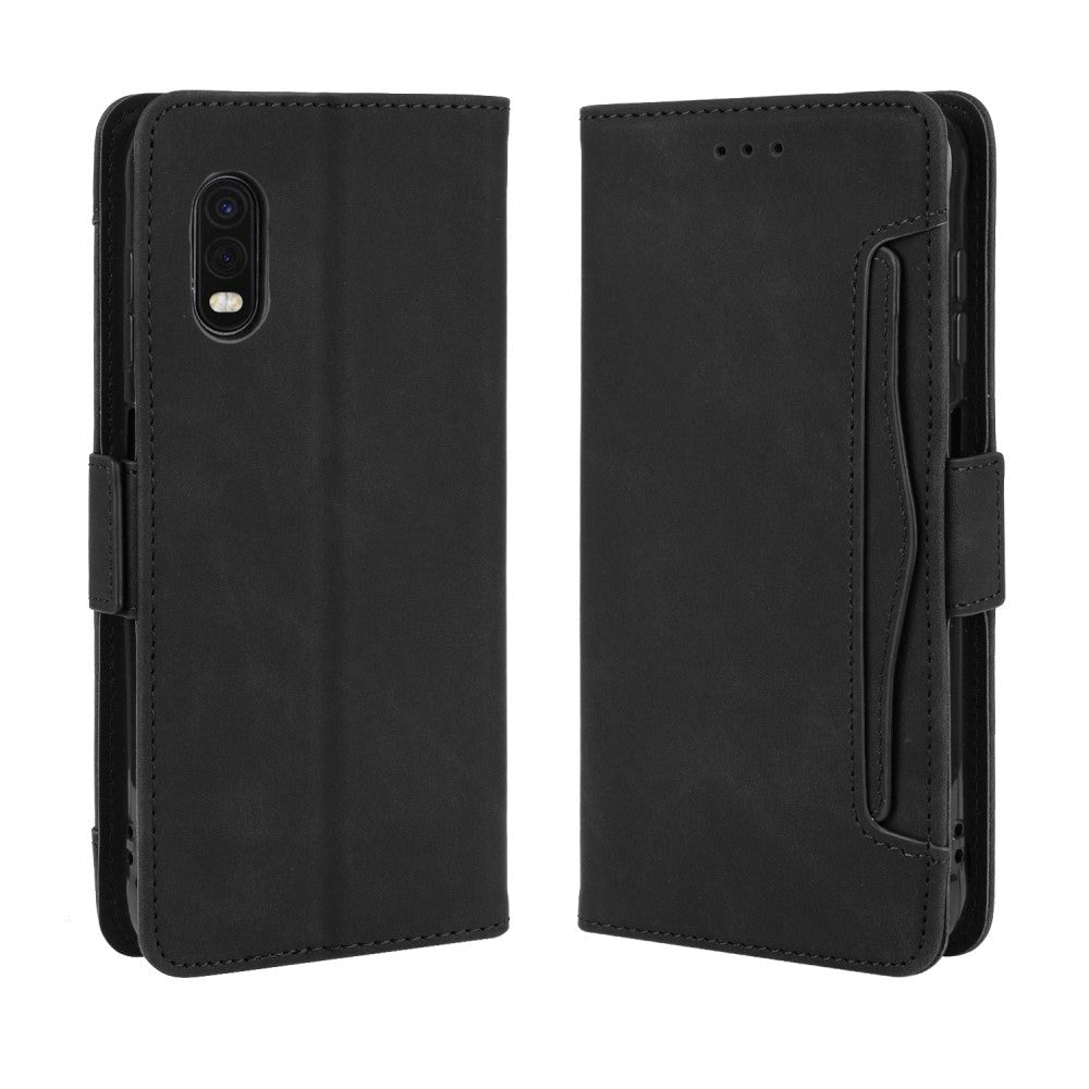 Samsung Galaxy XCover Pro Leather Case w. Detachable Card Holder - Black