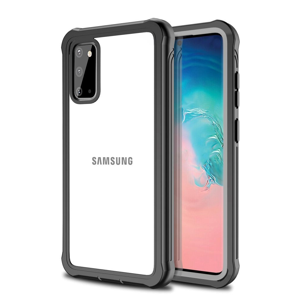 Samsung Galaxy S20 Heavy Duty Case - Tough Case - Transparent / Black