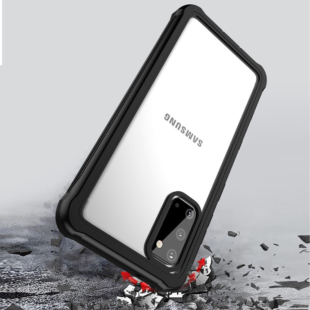 Samsung Galaxy S20 Heavy Duty Case - Tough Case - Transparent / Black