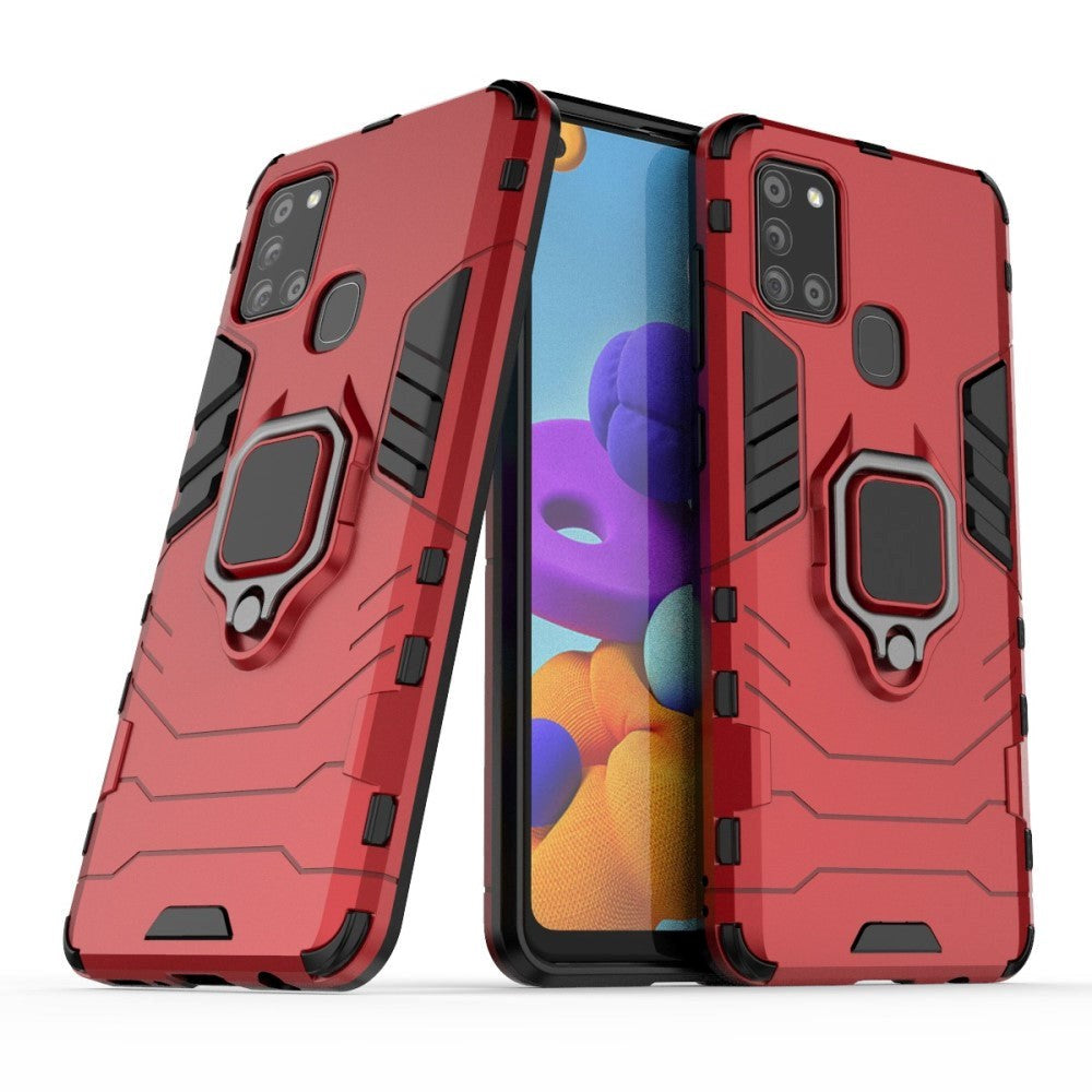 Samsung Galaxy A21s Tough Case w. Magnetic Kickstand - Red