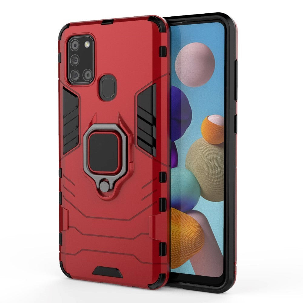 Samsung Galaxy A21s Tough Case w. Magnetic Kickstand - Red