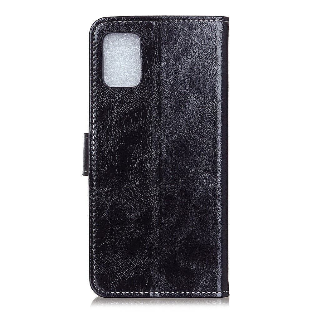 Samsung Galaxy S20 FE / S20 FE (5G) Shiny Neutral Leather Wallet Case - Black