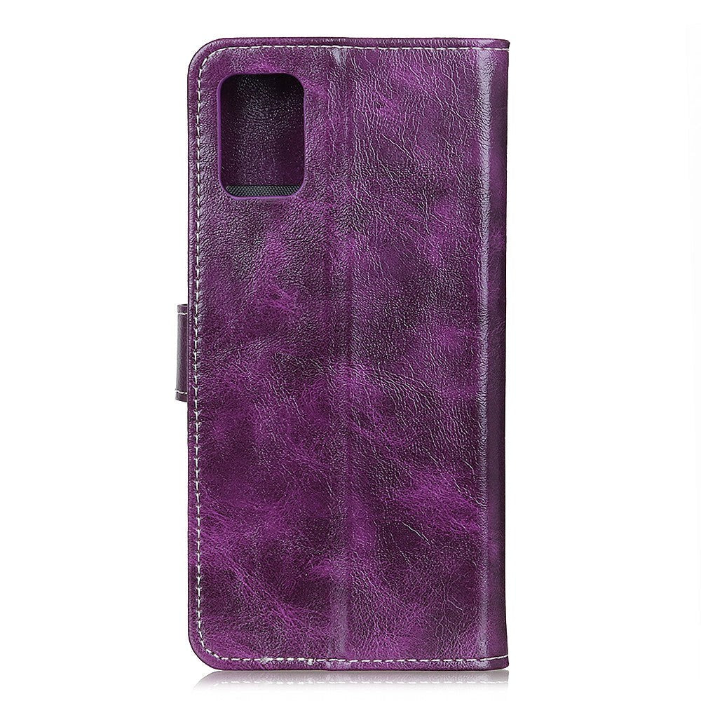 Samsung Galaxy S20 FE / S20 FE (5G) Shiny Neutral Leather Wallet Case - Purple