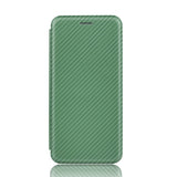 Samsung Galaxy S20 FE / FE (5G) Carbon Texture Wallet Case & Kickstand - Green