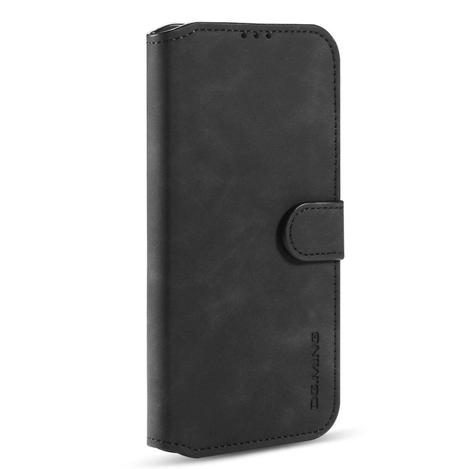 Samsung Galaxy A42 5G DG.MING Retro Leather Wallet Case - Black