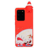 Samsung Galaxy S20 Ultra Flexible TPU Plastic Christmas Case - Santa & Rudolf