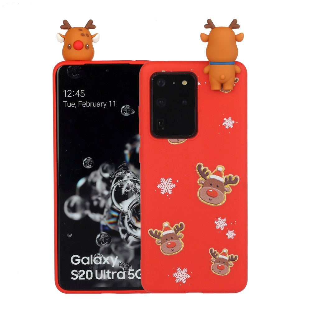 Samsung Galaxy S20 Ultra Flexible TPU Plastic Christmas Case - Reindeer