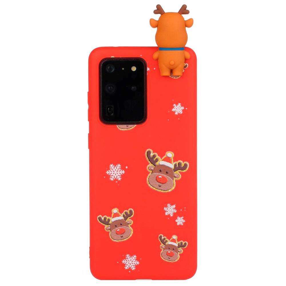 Samsung Galaxy S20 Ultra Flexible TPU Plastic Christmas Case - Reindeer