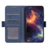 EIDERWOOD Samsung Galaxy S21 Ultra Faux Leather Flip Case with Wallet and Stand Function - Dark Blue