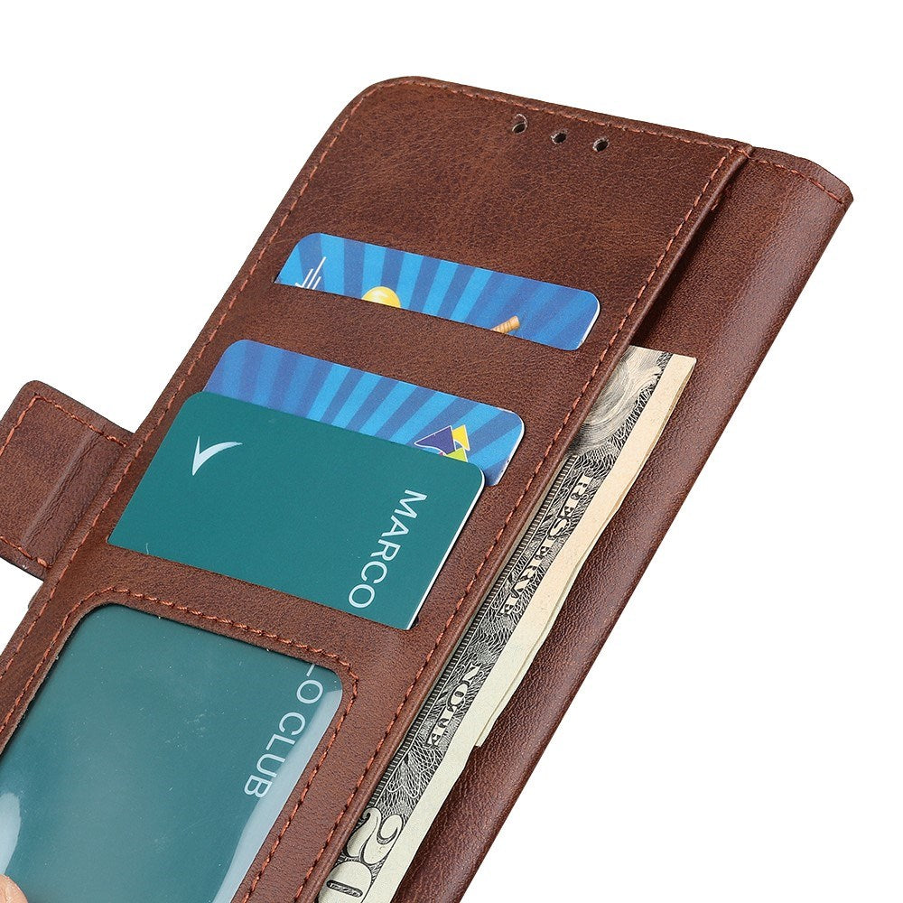 EIDERWOOD Samsung Galaxy S21 Ultra Faux Leather Flip Case with Wallet and Stand Function - Brown