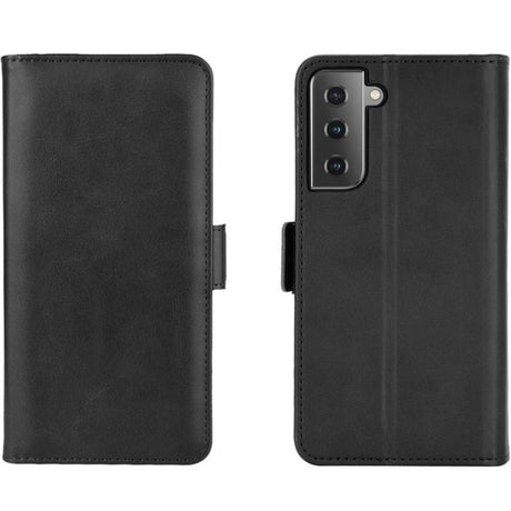 Samsung Galaxy S21 Smart Leather Wallet Case - Black