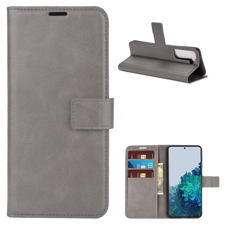 Samsung Galaxy S21 Leather Wallet Case - Grey