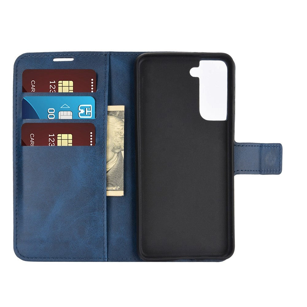 Samsung Galaxy S21 Leather Wallet Case - Blue