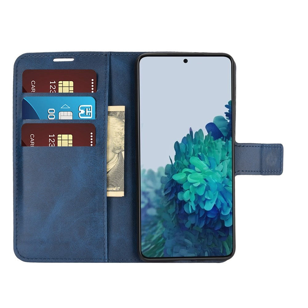 Samsung Galaxy S21 Leather Wallet Case - Blue