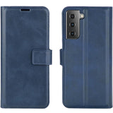 Samsung Galaxy S21 Leather Wallet Case - Blue