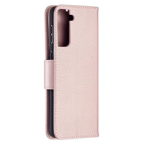 EIDERWOOD Samsung Galaxy S21+ (Plus) Faux Leather Flip Case with Cardholder & Stand Function - Rose Gold
