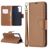 EIDERWOOD Samsung Galaxy S21+ (Plus) Faux Leather Flip Case with Cardholder & Stand Function - Brown