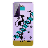 Samsung Galaxy S21+ (Plus) Transparent Flexible Plastic Case - Cat Staircase