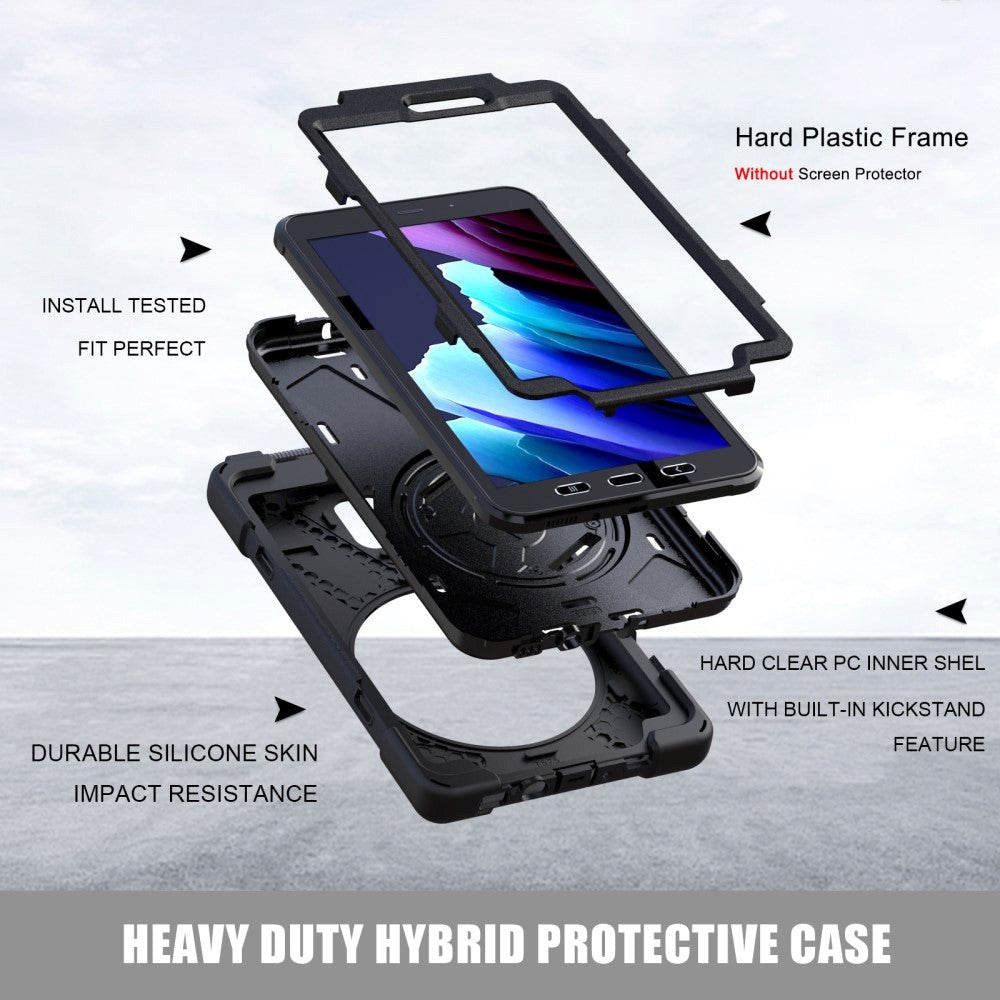 Samsung Galaxy Tab Active 3 8" Tough Case w. Handholder & Kickstand - Black