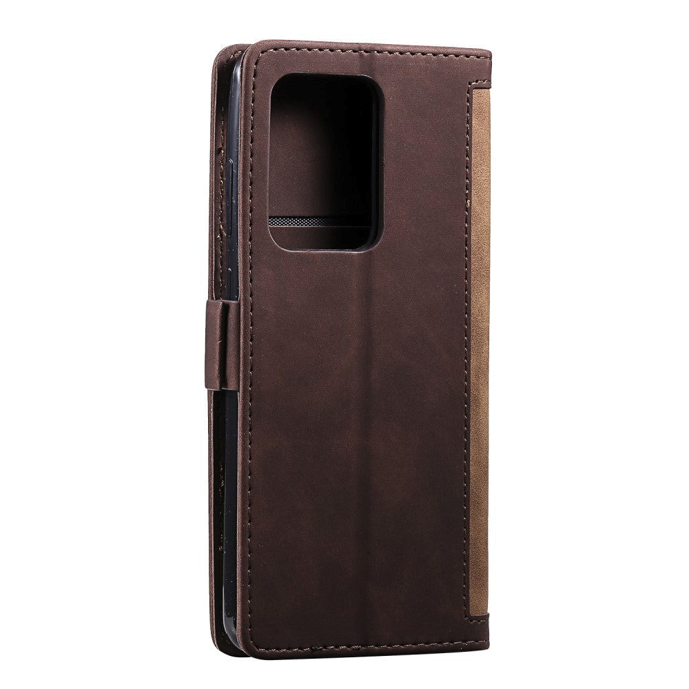 Samsung Galaxy S21 Ultra Retro Styling Leather Wallet Case - Brown