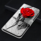 Samsung Galaxy S21 Leather Wallet Case - Red Rose