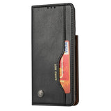 Samsung Galaxy S21+ (Plus) Leather Case w. External Card Holder - Black