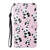 Samsung Galaxy S21+ (Plus) Leather Wallet Case - Panda bears