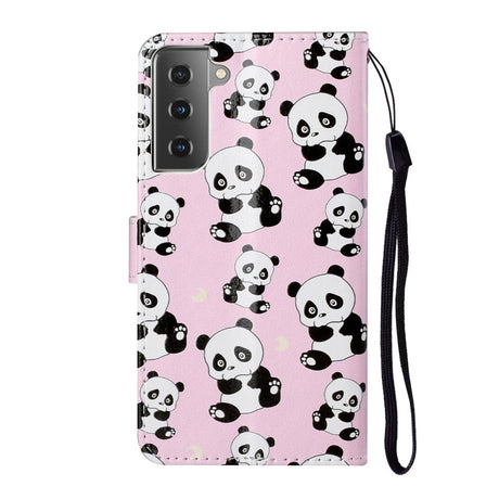 Samsung Galaxy S21+ (Plus) Leather Wallet Case - Panda bears