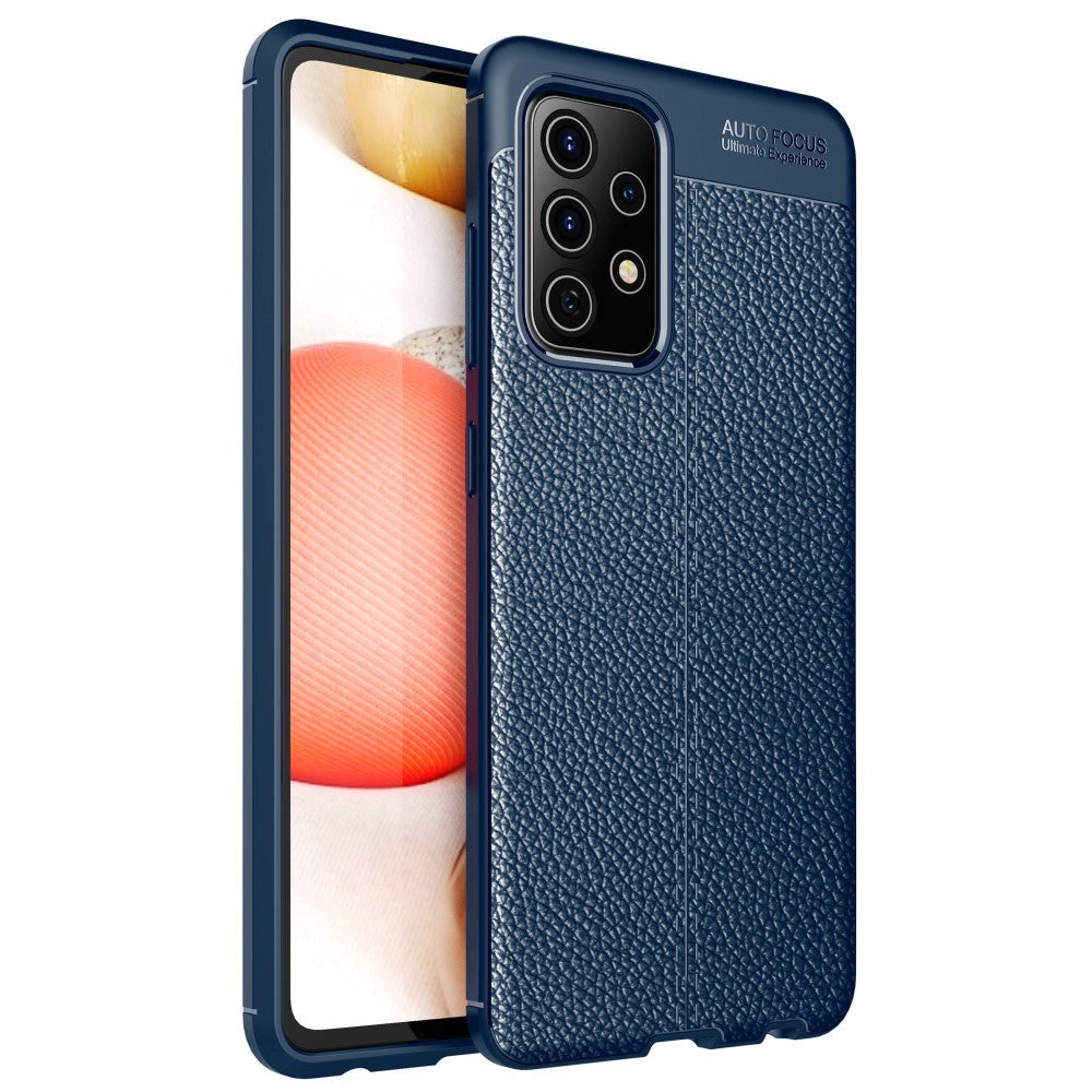 Samsung Galaxy A52s (5G) / A52 (4G / 5G) Flexible Plastic Case Litchi Texture - Blue