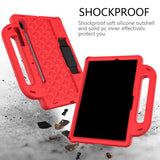 Samsung Galaxy Tab S7 Tough Case w. Pencil Holder, Strap & Shoulder Strap - Red