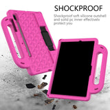 Samsung Galaxy Tab S7 Tough Case w. Pencil Holder, Strap & Shoulder Strap - Pink