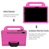 Samsung Galaxy Tab S7 Tough Case w. Pencil Holder, Strap & Shoulder Strap - Pink