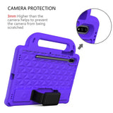 Samsung Galaxy Tab S7 Tough Case w. Pencil Holder, Strap & Shoulder Strap - Purple