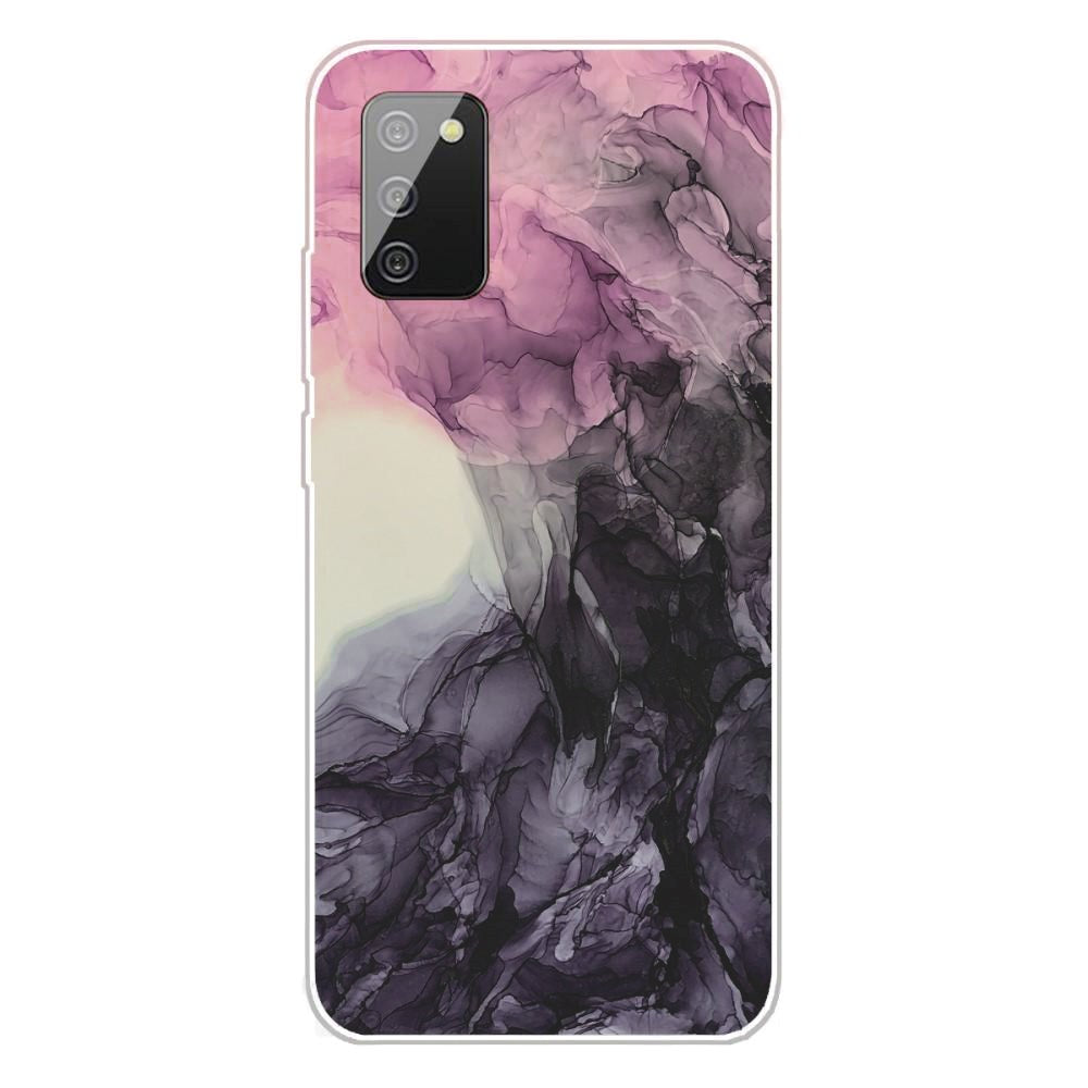 Samsung Galaxy A02s Flexible Plastic Case - Flowing Ink Black Print