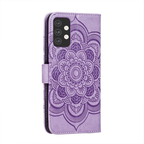 Samsung Galaxy A32 (5G) Leather Wallet Case - Mandala Pattern - Purple