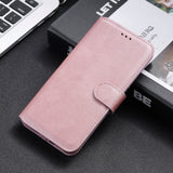 Samsung Galaxy A52S (5G) / A52 (4G / 5G) Sleek Leather Flip Case w. Card Holder & Stand Function - Rose Gold