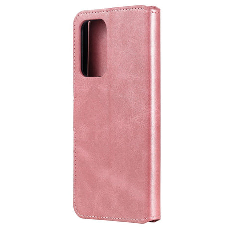 Samsung Galaxy A52S (5G) / A52 (4G / 5G) Sleek Leather Flip Case w. Card Holder & Stand Function - Rose Gold