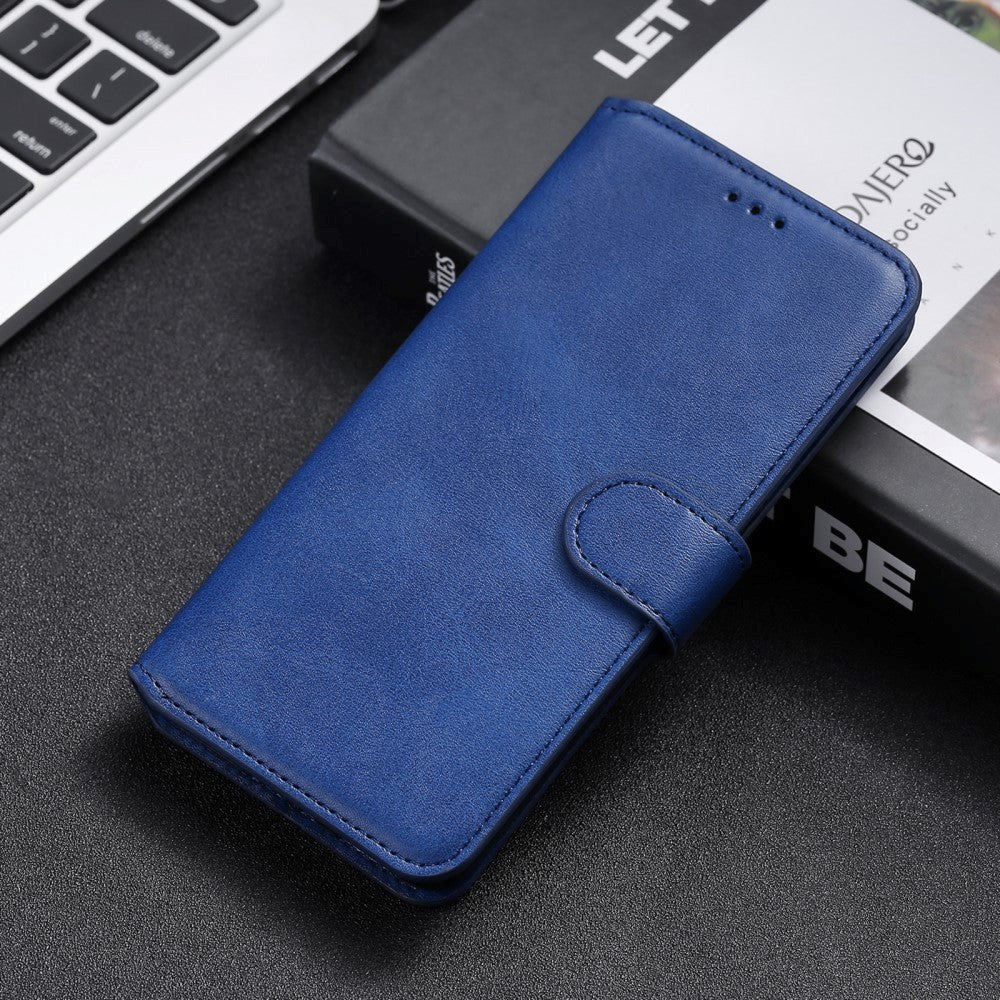 Samsung Galaxy A52s (5G) / A52 (4G / 5G) Sleek Leather Flip Case w. Card Holder & Stand Function - Blue