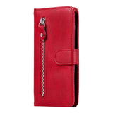 Samsung Galaxy A52s (5G) / A52 (4G / 5G) Leather Case w. Zip pocket - Red