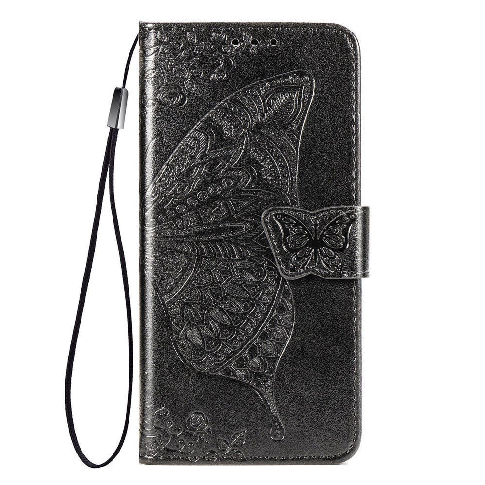 Samsung Galaxy A52s (5G) / A52 (4G / 5G) Leather Wallet Case Butterfly - Black